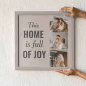 カップルモダン家族の写真と家族の引用文 ポスター