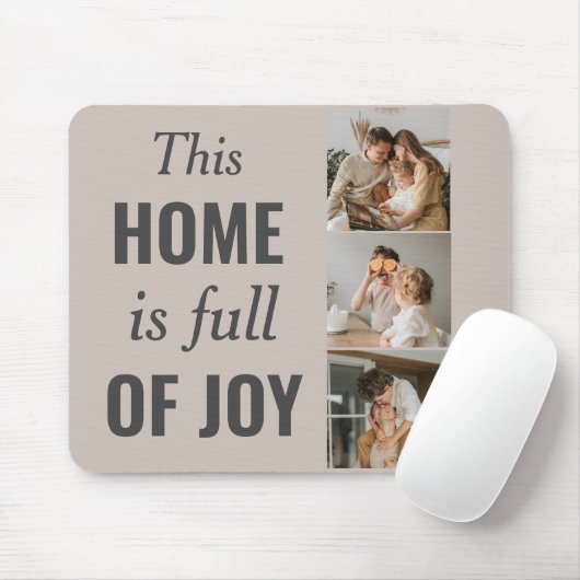 カップルモダン家族の写真と家族の引用文 マウスパッド (マウス)