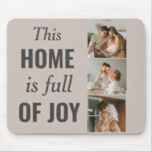 カップルモダン家族の写真と家族の引用文 マウスパッド (正面)