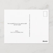 カップルモダン赤ちゃんシャワー写真コラージュシンプル ポストカード (裏面)