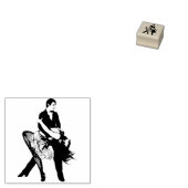 カップルモダン踊りオリジナルアート ラバースタンプ (押印)