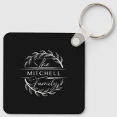 カップルモノグラムのの写真コラージュ | モノグラムギフトK キーホルダー (裏面)