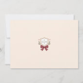 カップルモノグラムイニシャルボウフォトクリスマスカード シーズンカード (裏面)