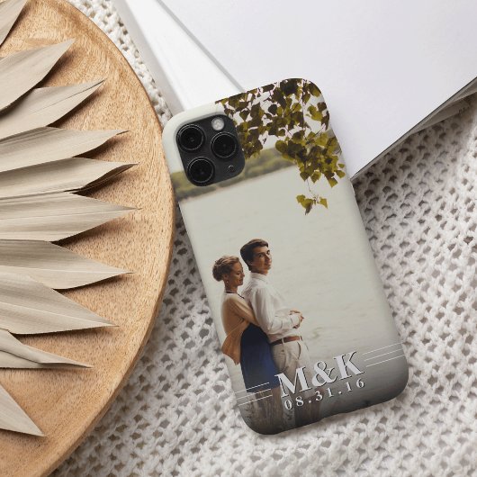 カップルモノグラムカスタム写真 Case-Mate iPhoneケース