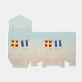 カップルモノグラム海事信号フラグ水色 フェイバーボックス (折り畳みなし)