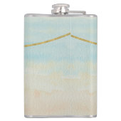 カップルモノグラム海事信号フラグ水色 フラスク (裏面)