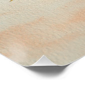 カップルモノグラム海事信号フラグ水色 ポスター (コーナー)