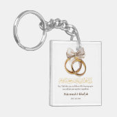 カップルリングや輪ドゥア新婚ムスリム結婚ズニカ キーホルダー (正面左)
