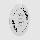 カップルリース名 | の結婚写真記念の日 オーナメント (正面)