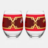 カップルワイングラス ステムなしワイングラス (左)