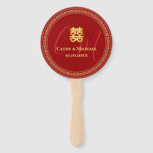 カップル中国のイニシャル結婚の赤 ハンドファン (正面)