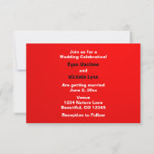 カップル乗用オートバイ、ハート結婚式招待状 招待状 (裏面)