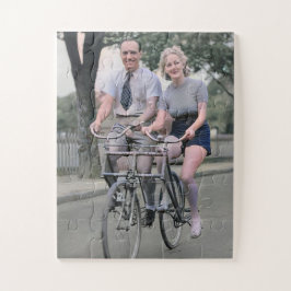 カップル乗馬マルヴァーンスターバイク1930sカラーレドゥックス ジグソーパズル