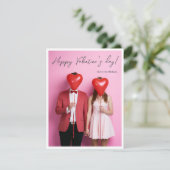 カップル写真あなたを愛するハッピーバレンタインデーカード シーズンカード (スタンド正面)