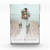 カップル写真この瞬間を覚えてロマンチックな引用文 フォトブロック (正面)