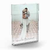 カップル写真この瞬間を覚えてロマンチックな引用文 フォトブロック (左)