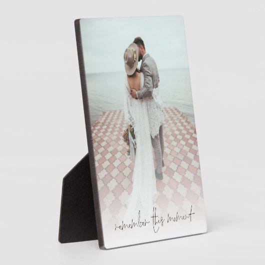 カップル写真この瞬間を覚えることわざ フォトプラーク (側面)