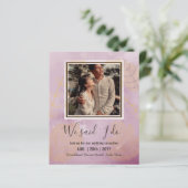 カップル写真とBUDGET結婚式のレセプション招待状 (スタンド正面)