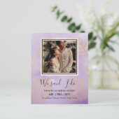 カップル写真とBUDGET結婚式のレセプション招待状 (スタンド正面)