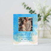 カップル写真とBUDGET結婚式のレセプション招待状 (スタンド正面)