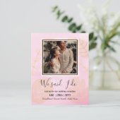 カップル写真とBUDGET結婚式のレセプション招待状 (スタンド正面)