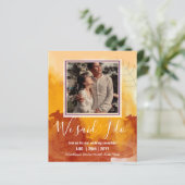 カップル写真とBUDGET結婚式のレセプション招待状 (スタンド正面)