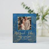 カップル写真とBUDGET結婚式のレセプション招待状 (スタンド正面)