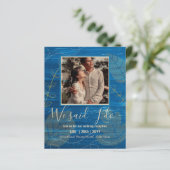 カップル写真とBUDGET結婚式のレセプション招待状 (スタンド正面)