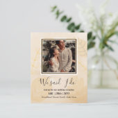 カップル写真とBUDGET結婚式のレセプション招待状 (スタンド正面)