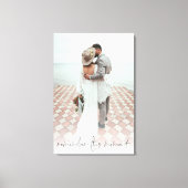 カップル写真のスクリプトこの瞬間を思い出結婚す キャンバスプリント (正面)