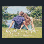 カップル写真の後ずっと幸せに フェイクキャンバスプリント<br><div class="desc">この写真お気に入りのプリントで写真を披露モダンし、美しい文字オーバーレイで後に幸せに言葉を続ける。カップルやカップルに婚約した最適な結婚した贈り物。CC0にライセンスされたPixabayを介した写真テンプレートは、自分の写真に置き換える必要がある</div>