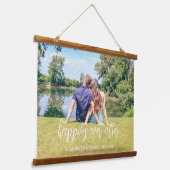 カップル写真の後ずっと幸せに 吊り下げ型タペストリー (傾斜あり)
