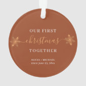 カップル写真の愛のスクリプトパーソナライズされた オーナメント (裏面)