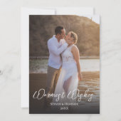 カップル写真の暖かい願いホリデーカード シーズンカード (正面)