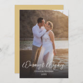 カップル写真の暖かい願いホリデーカード シーズンカード (正面/裏面)