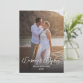 カップル写真の暖かい願いホリデーカード シーズンカード (スタンド正面)