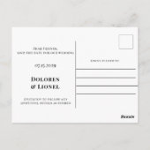 カップル写真の結婚式はがきを保存 ポストカード (裏面)