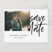 カップル写真の結婚式はがきを保存 ポストカード (正面)