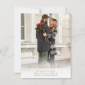 カップル写真の結婚式延期のお知らせ (裏面)