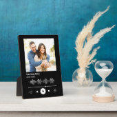 カップル写真カスタム音楽プレーヤーあなたの曲コード フォトプラーク (側面)