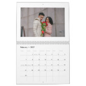 カップル写真コラージバレンタインデーのカレンダー カレンダー (2月 2027)