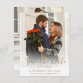 カップル写真セーブ・ザ・デート案内 (正面/裏面)