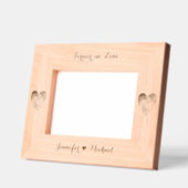 カップル写真ハートモノグラム結婚の記念日 レーザー彫刻フレーム (左)