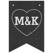 カップル写真フェイクシャルボ結婚ードのバンティング旗 バンティングフラッグ (第1の旗)