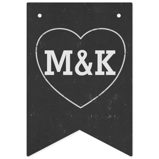 カップル写真フェイクシャルボ結婚ードのバンティング旗 バンティングフラッグ (第1の旗)