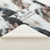 カップル写真メリーの追加結婚した年の追加 シェルパブランケット (3/4)