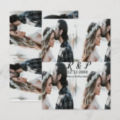 カップル写真メリーの追加結婚した年の追加 ポストカード (正面/裏面)