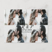 カップル写真メリーの追加結婚した年の追加 ポストカード (裏面)
