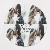 カップル写真メリーの追加結婚した年の追加 ラベル (デザイン1)