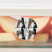 カップル写真メリーの追加結婚した年の追加 ラベル (貼付)